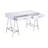 White High Gloss and Chrome Writing Desk with USB Port-557896752