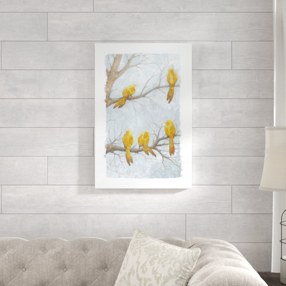 " Yellow Birds On Tree With Sky " Winston Porter 