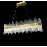 Luminaire suspendu linéaire pour îlot de cuisine 20 lumières Shuman
