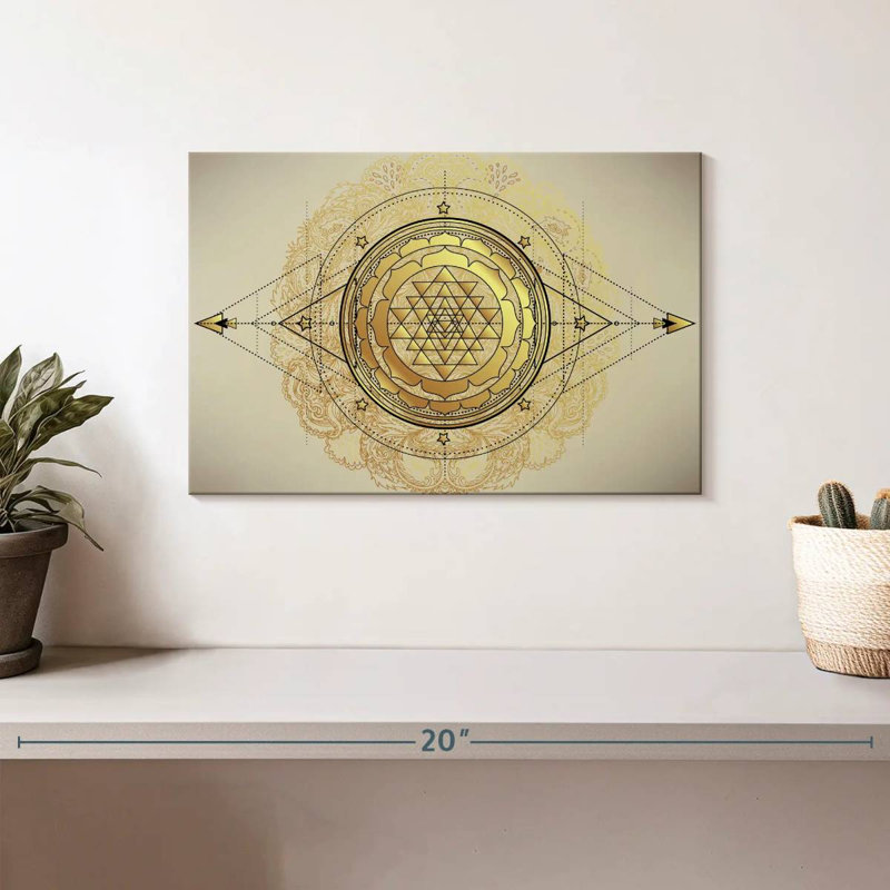 Adella sri Yantra, H 8 po x l 12 po