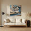 Art mural gris classique Coastal Beach House-1984881990