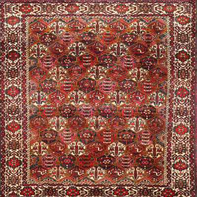 Tapis traditionnel rouge / brun
