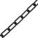 0.4cm H x 0.4cm W Black Plastic Warning Chain