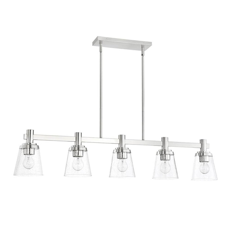 5 - Light Dimmable Vanity Light, Bright Satin Nickel