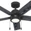 Ventilateur de plafond à 5 pales de 44 po avec ensemble de lumières DEL et chaînette Erling-83988963