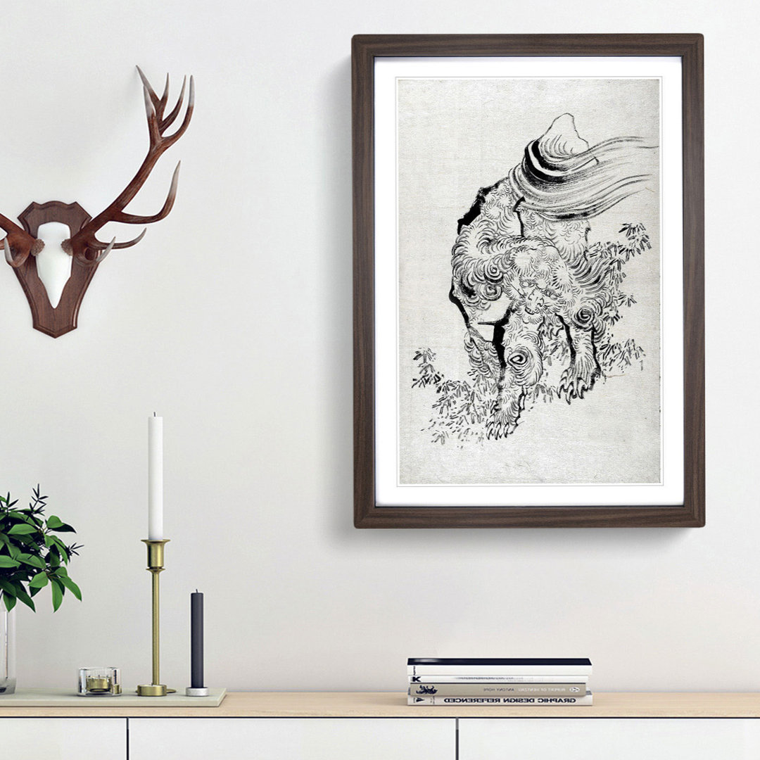 Mythical Creature by Katsushika Hokusai - Picture Frame Painting Print