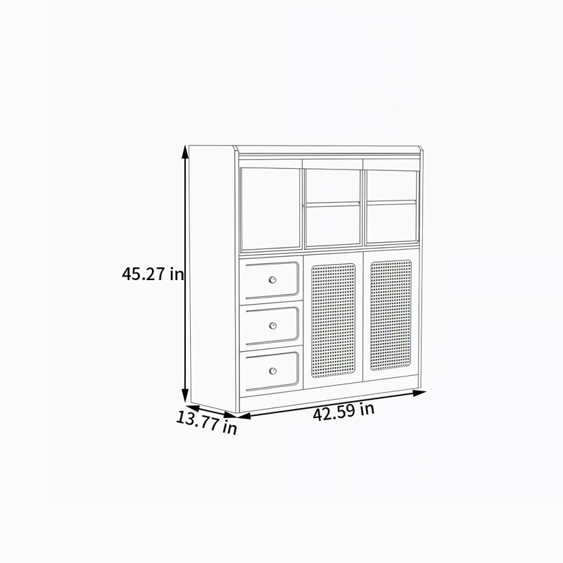 Babin, 45.27” H x 42.59” W x 13.77” D