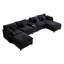 Canapé convertible en U 7 pièces avec console centrale et chargement USB 7 pièces Chenille-1036618538
