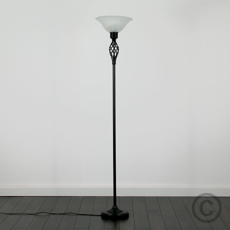 Axelrod 176cm Torchiere Floor Lamp, Black