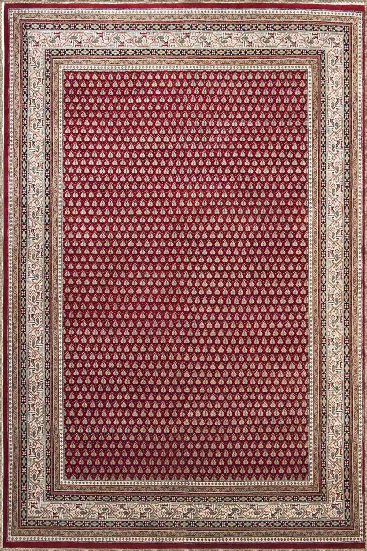 Corrigan Studio® Red Geometric Vintage Abstract Woven Base Rug Machine ...