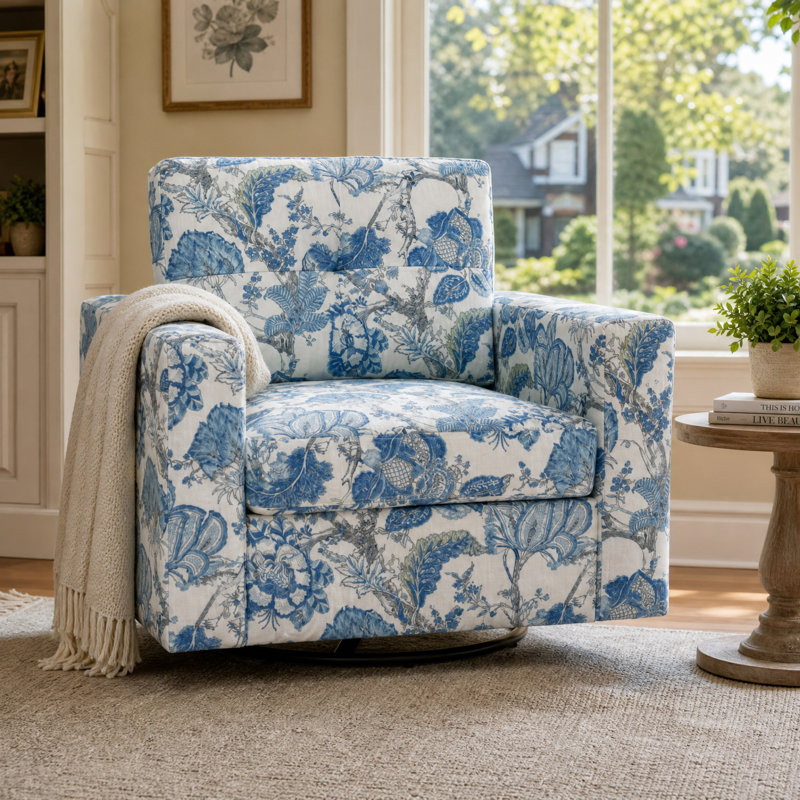 Fauteuil pivotant Lumen Floral pour salon