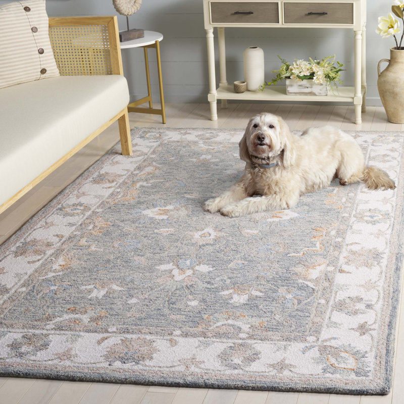 Héritage 125 touffeté à la main 80% laine; Tapis oriental 20% coton, Rectangle de 5 pi x 8 pi