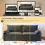 Canapé-lit convertible 4 places en chenille 4 places - Canapé Cloud avec rangement, port USB et coussin 2 en 1 gris foncé-174421407