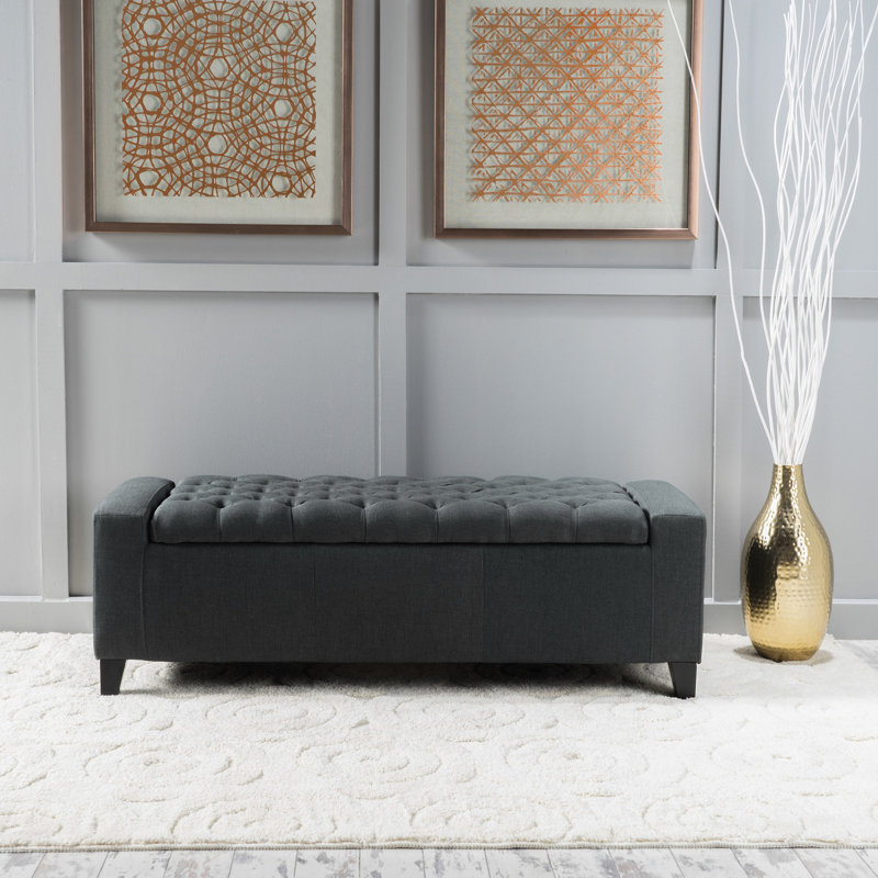 Gris foncé avec espace de rangement supplémentaire - 52,26 po P x 19,52 l 16,65 H garde votre maison propre pour le désordre 20,50 P 51,00 W 16,65 H bien rangé