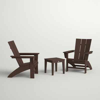 POLYWOOD® Modern Adirondack 2-Person Patio Seating Group