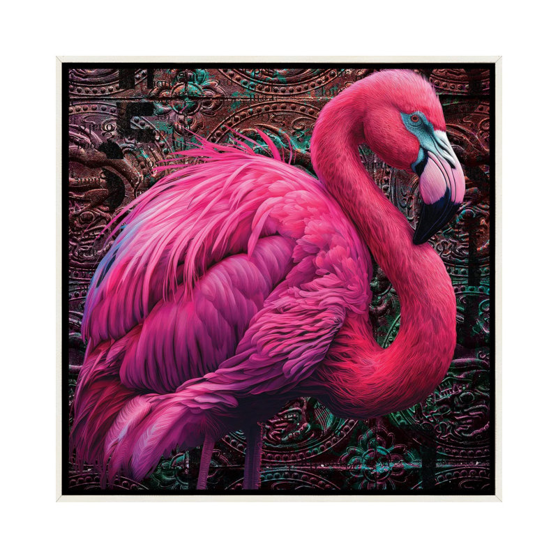 Plume chromée - reproduction d'art murale - toile encadrée, H 37 po x l 37 po, Impression encadrée sans passe-partout