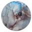 Art liquide gris et bleu - cercle moderne en métal-68849881