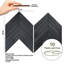 Luxdecor - planches de bois véritable style chevrons - 10 pièces de planches de dosseret décoratives 12 x 12 planches murales carrées en bois de chêne pour la décoration intérieure (10 pieds carrés) (pin noir)