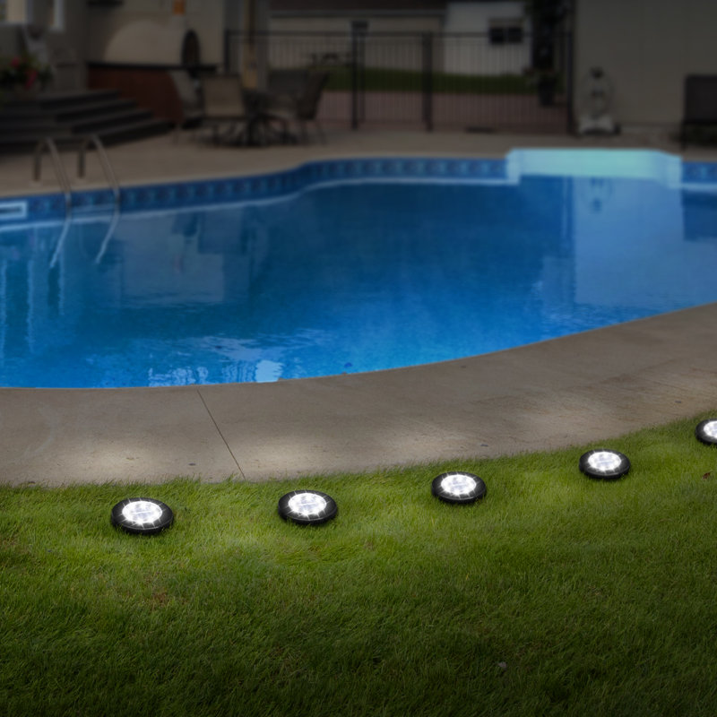 Solar Powered Integrated LED Pathway Light Kit, Black