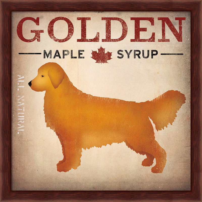 Golden Dog Maple Syrup Canvas Wall Art for Kids