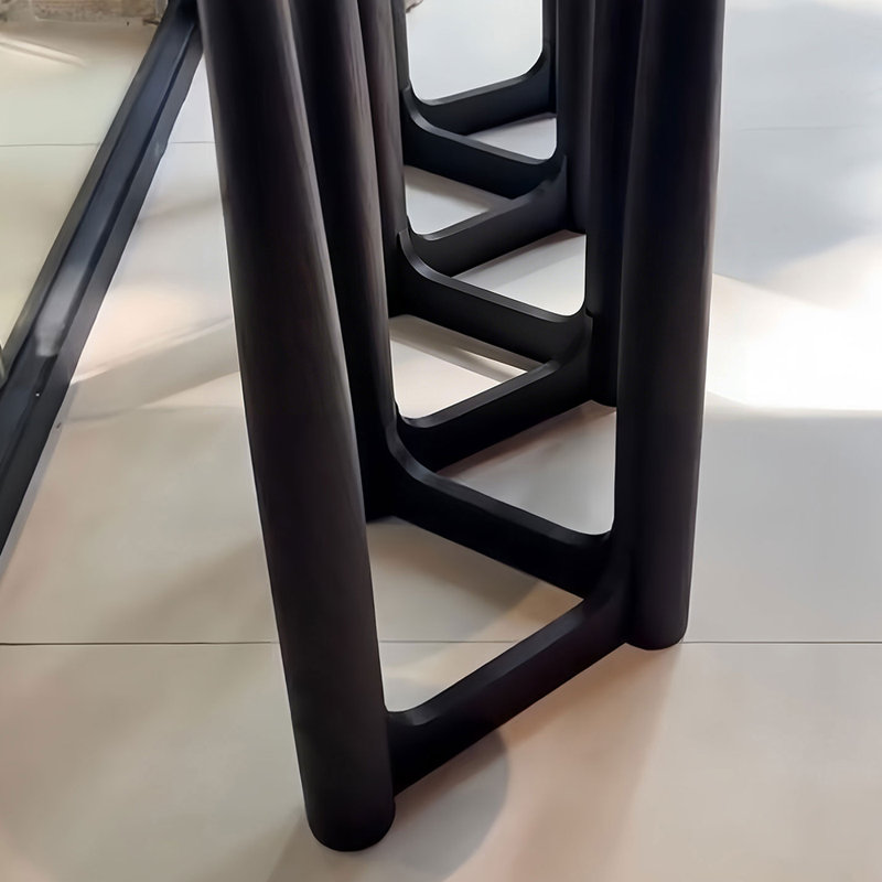 American style modern black console table