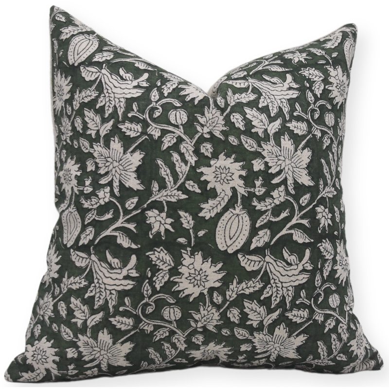 Housse de coussin intérieur / extérieur Floral Linen, H 18 po x l 18 po