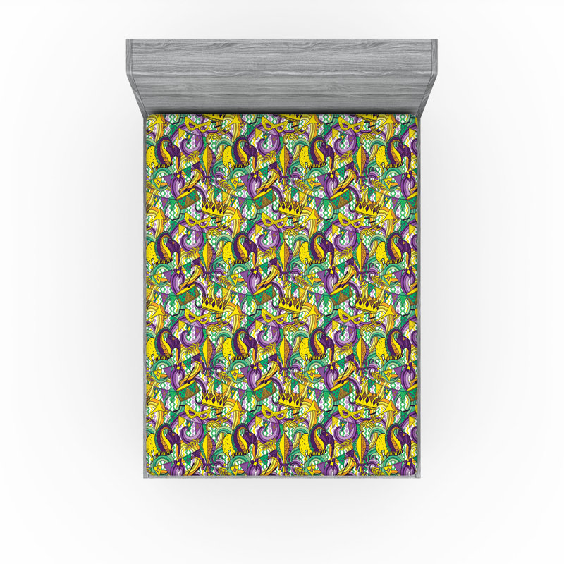 Ensemble de 2 draps-housses Ambesonne, Drap-housse grand, Multicolore / abstrait 2