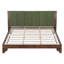Cadre de lit très grand en bois de pin de qualité supérieure avec tête de lit, design moderne Mid-Century, finition noyer et vert pour les chambres élégantes-1168668421-1168668422