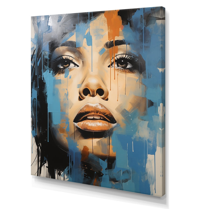 Azur Aaliyah Portrait I - Décoration murale célébrité_105711, H 44 po x l 34 po x P 1,5 po, Toile tendue