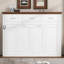 Lit escamotable simple avec 3 tiroirs, blanc