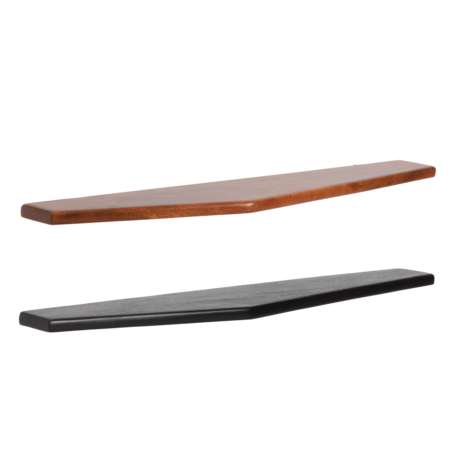 Marthe 36" Mango Wood Floating Shelf, Walnut
