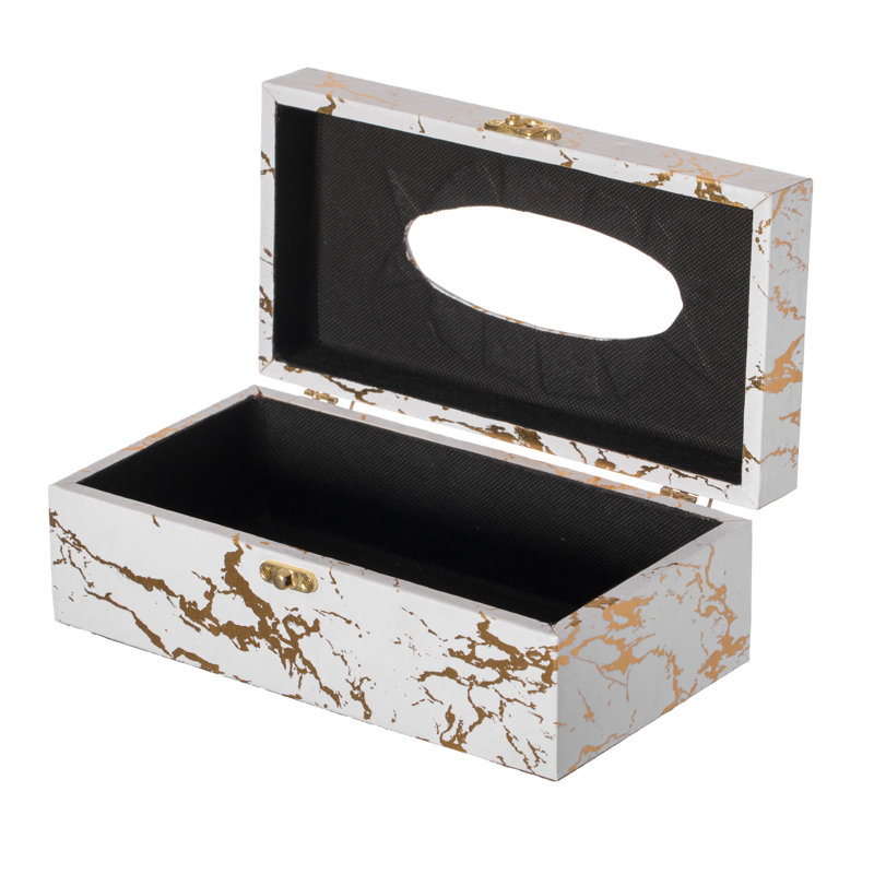 Housse pour boîte à mouchoirs Hilversum, Blanc