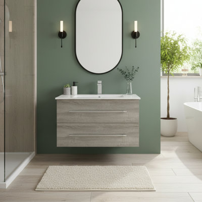 Kato 30" Single Sink Bathroom Vanity with Cultured Marble Top