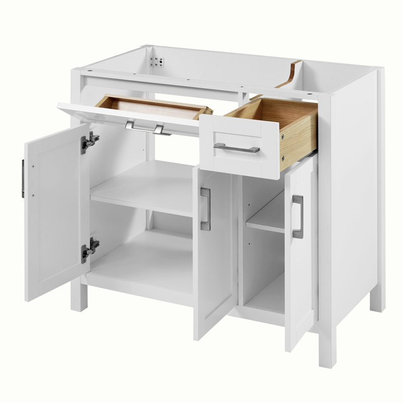 Meuble-lavabo de salle de bain sans lavabo, Blanc