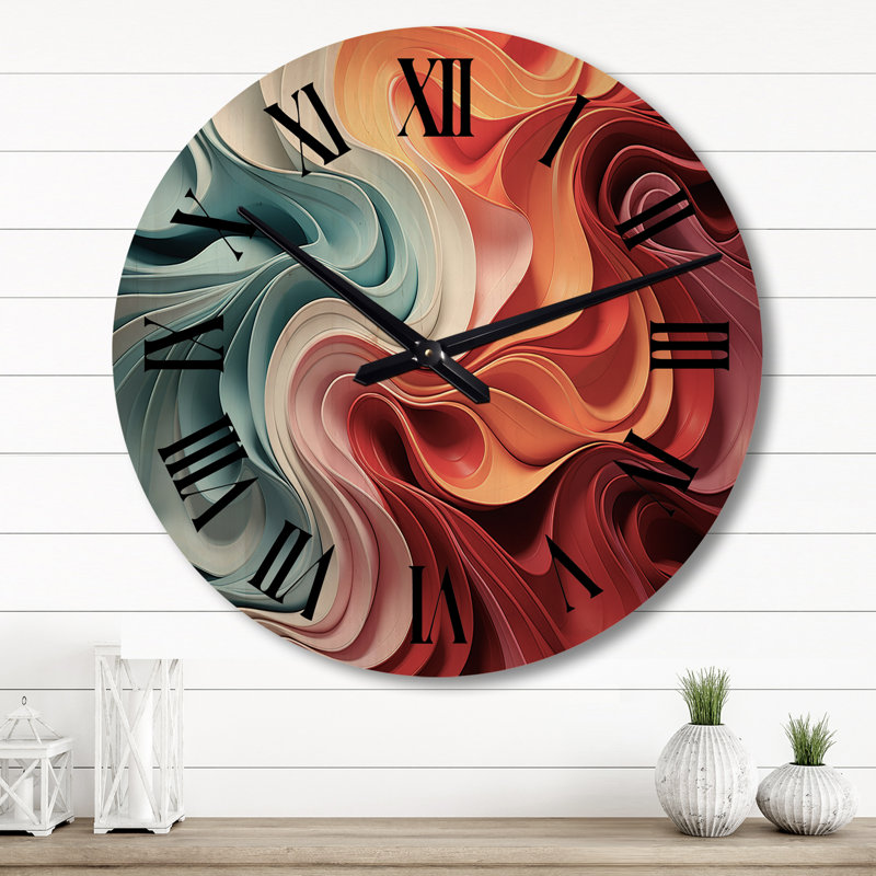Horloge murale en bois massif Korsica, Grand