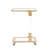 Versatile Glass Top C Shape Square Table With Metal Base For Multiple Spaces