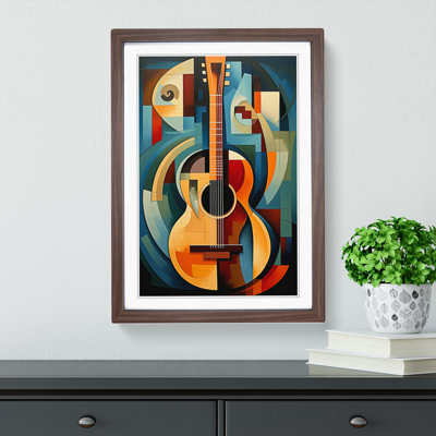 Guitar Cubism - Framed Print