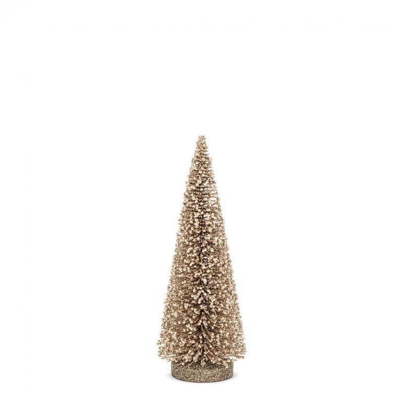 Statuette d'arbre doré scintillant, H 12 po x l 4 po x P 4 po