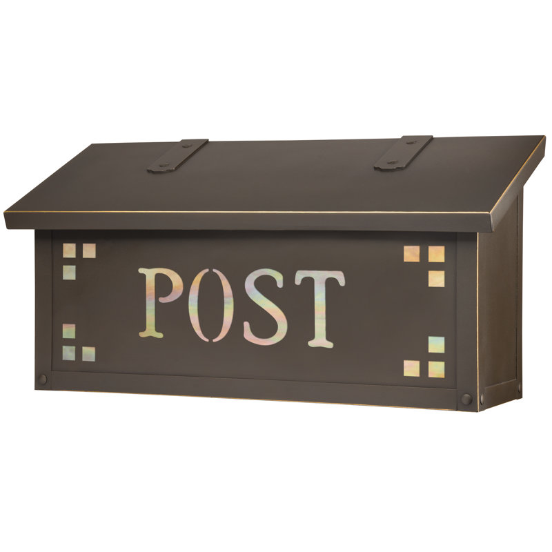 Boîte aux lettres murale Pasadena, Or irisé, Bronze architectural