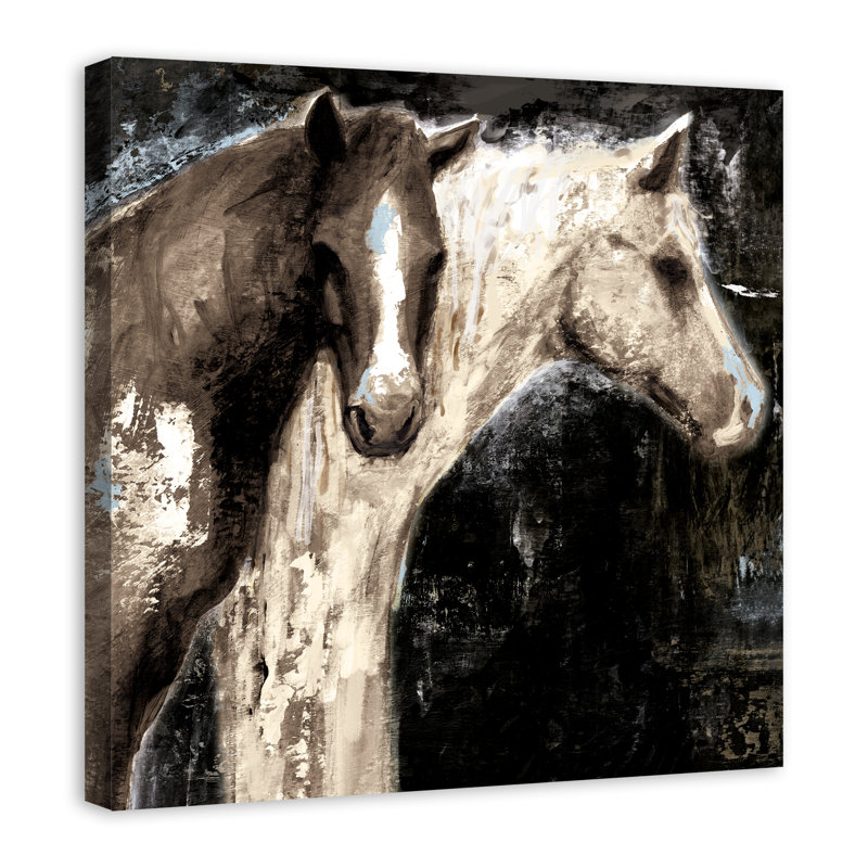 «Horse Friends», reproduction sur toile tendue