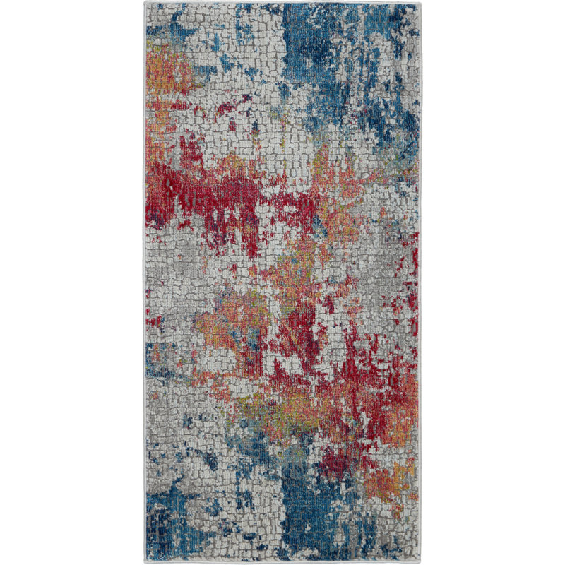Abstract Indoor Rug, Rectangle 2' x 4'