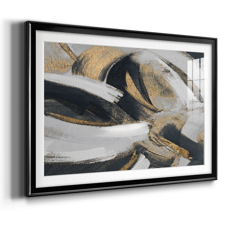 Cadre biseauté avec impression biseautée et verre biseauté mat, Noir, H 30 po x l 44 po x P 1,5 po
