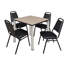 Plateau de table Kee Square, 4 chaises empilables-472020732-472020678-472020676