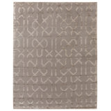 Metro-Velvet Geometric Area Rug in Light Beige