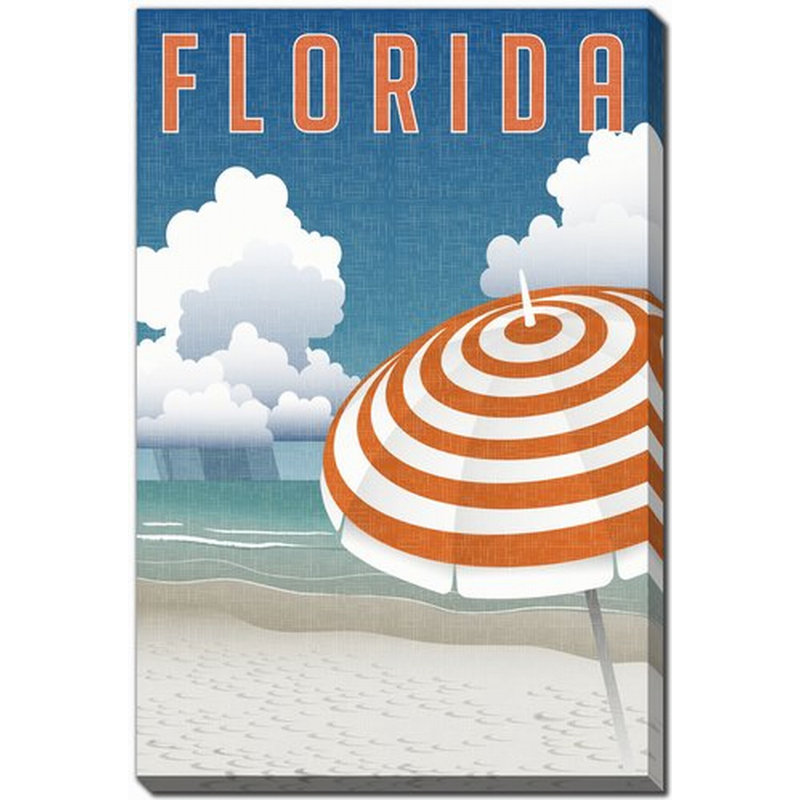 Affiche de l'État de Floride, H 28 po x l 22 po