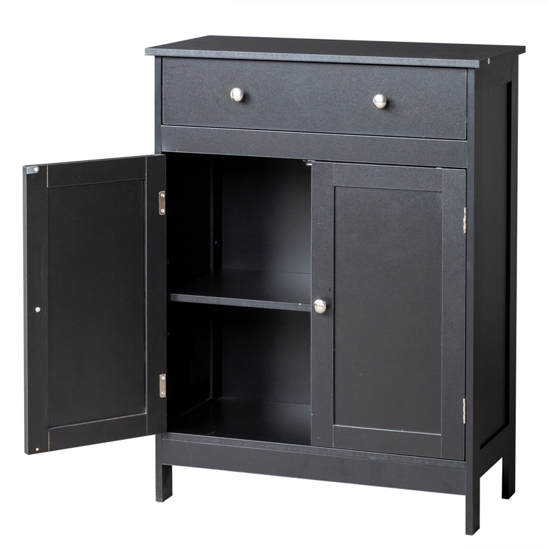 Meuble-lavabo 60 po x 30 po x 80 cm - Portes doubles et tiroir simple, organisateur de salle de bain / salle d'eau essentiel