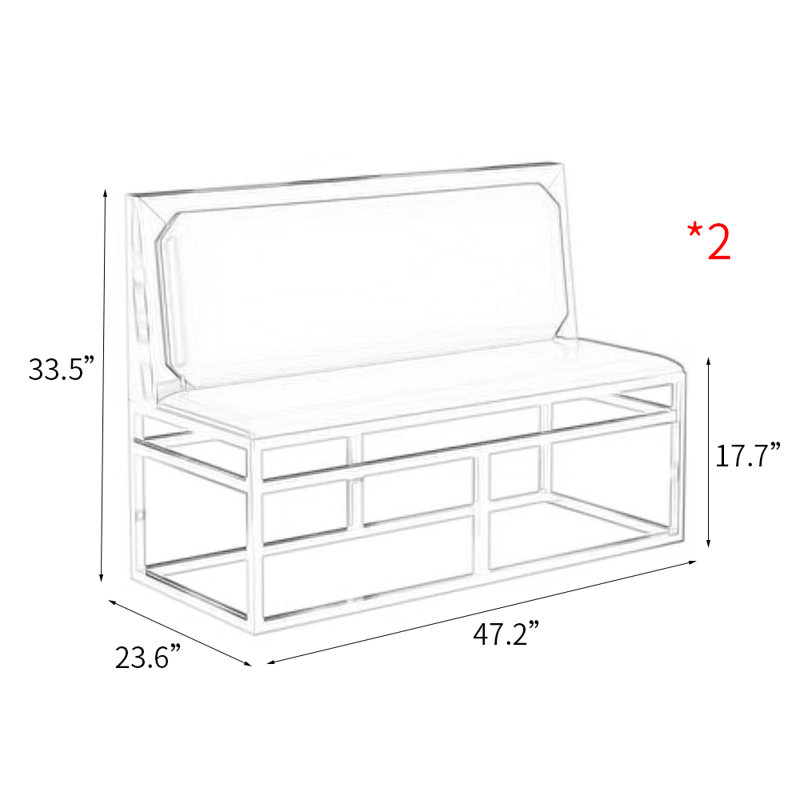 Causeuse 47,2 po Dianela