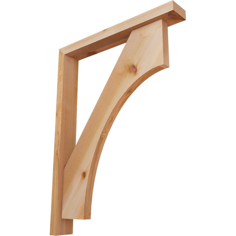 Westlake Block Bracket w/ Offset Brace, 32 x 24, 3 1/2"W Western Red Cedar (Smooth)