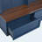 55.9" Farmhouse Hall Tree with Storage Bench, 2 Drawers & Coat Rack, Blue-1465578764