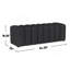 Banc rembourré en tissu capitonné, gris anthracite